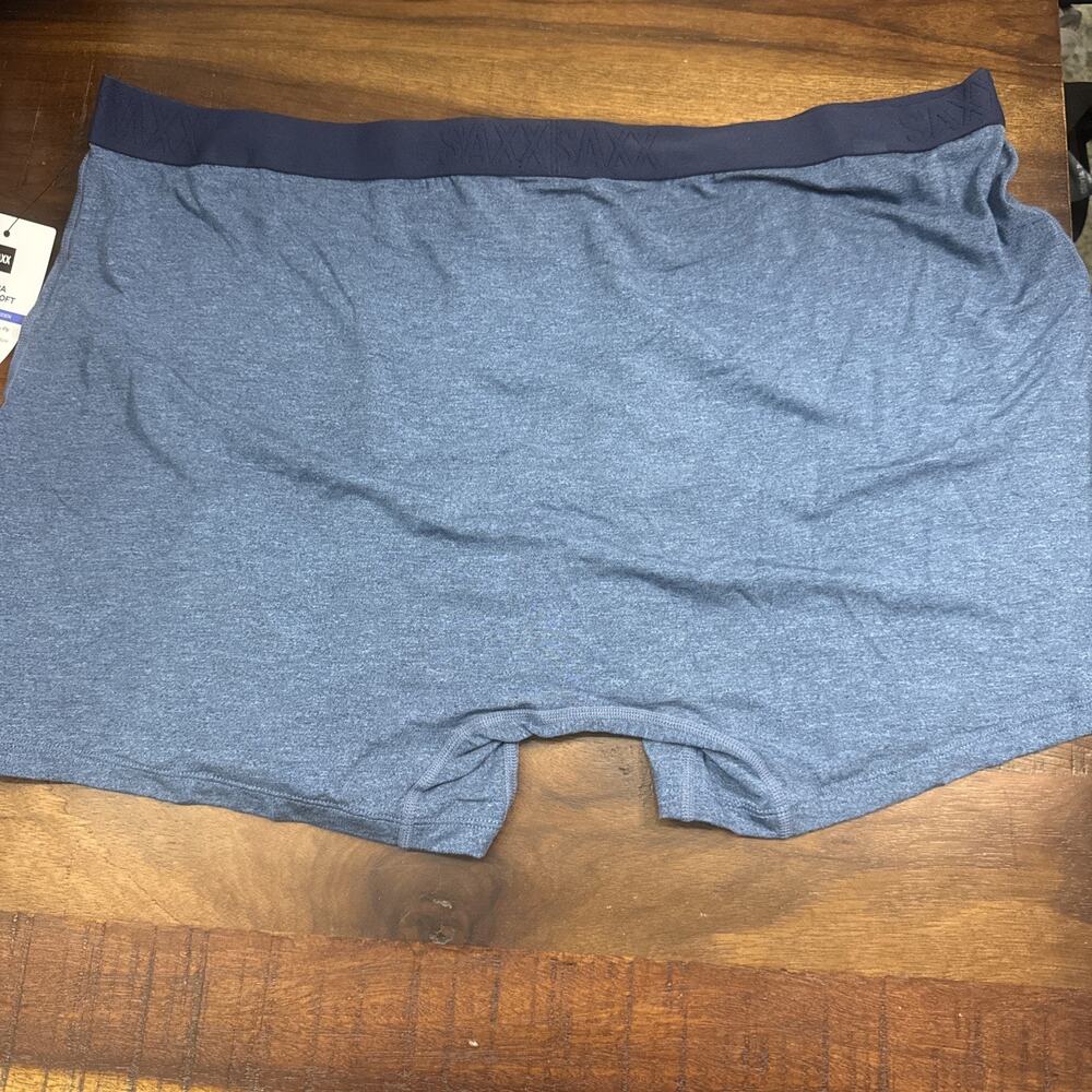 Saxx 3XL Ultra Super Soft Everyday Boxer Brief with BallPark Pouch Blue Relaxed - Picture 4 of 4